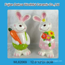 ceramic rabbit for home easter decoration